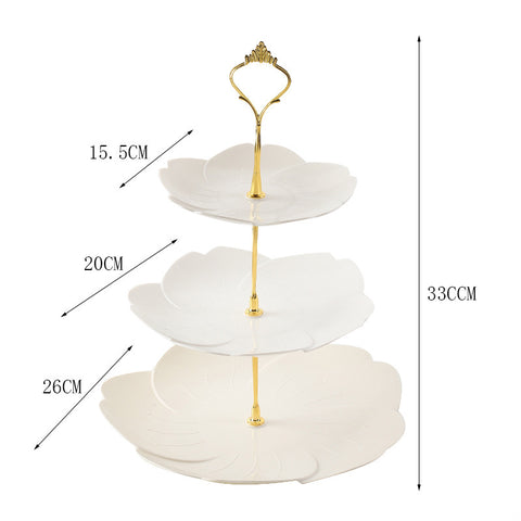 Modern Pastel 3-Tier Plastic Dessert Stand – Lightweight Fruit and Cake Tray