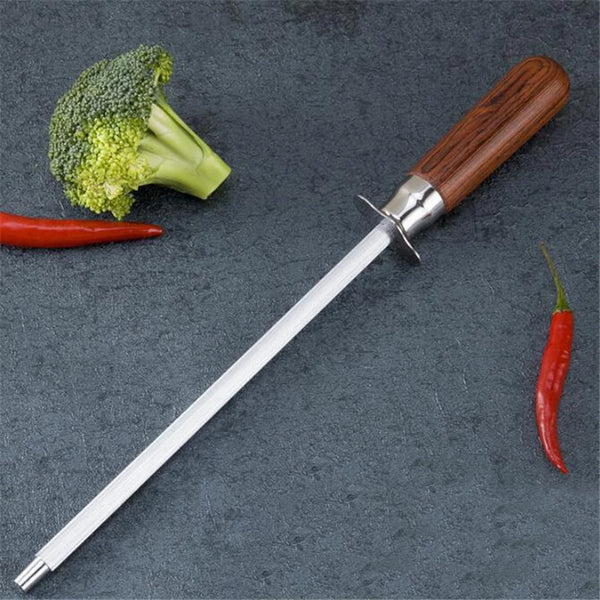 Professional Chef Blade Sharpener Rod Diamond Sharpening Stick Honing Steel for Kitchen Blade Stainless Steel Blade