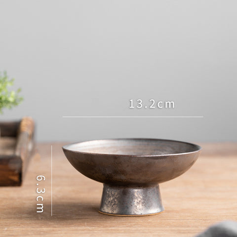 Rustic Bronze-Effect Porcelain Bowl Collection