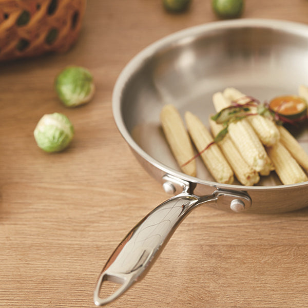 Wudy Kitchen — Wudy 304 Stainless Steel Frying Pan | Non-Coated Healthy Cooking