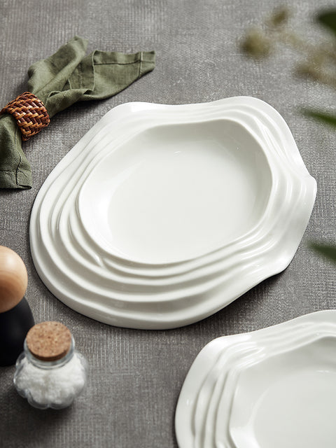 Plate Ceramic Hotel Tableware Western Steak Pasta Plate Customized