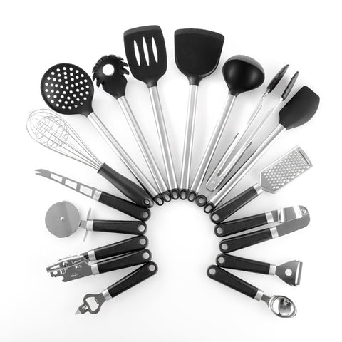 16-Piece Premium Stainless Steel & Silicone Kitchen Utensil Set