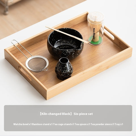 6-Piece Matcha Ceremony Set – Ceramic & Bamboo (Multiple Color Options)