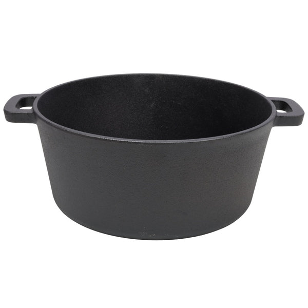 Wudy Kitchen — One In One Pre Seasoned Cast Iron Dutch Oven With Dual Handles, Outdoor Camping Deep Pot, With 2 Silicone Handle Covers, Banned Platform Temu