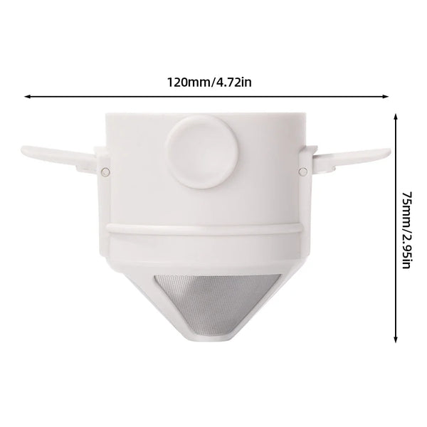 Foldable Portable Coffee Filter Coffee Maker Stainless Steel Drip Coffee Tea Holder Reusable Paperless Pour over Coffee Dripper