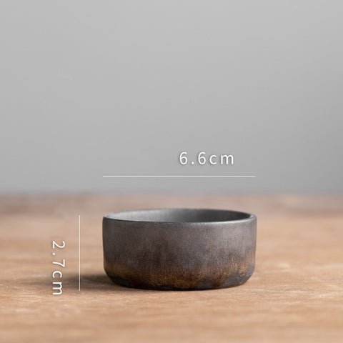 Rustic Bronze-Effect Porcelain Bowl Collection