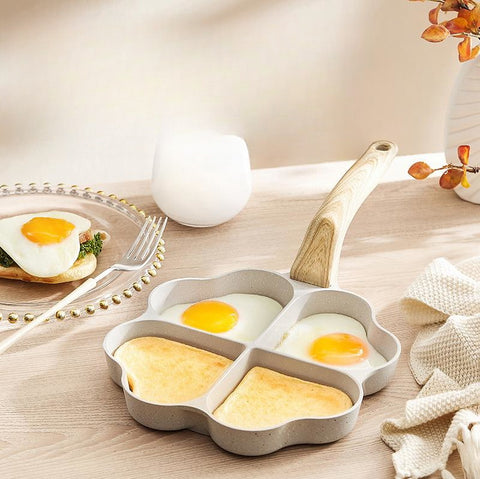 4-Cup Egg & Pancake Pan – Aluminum Alloy Frying Pan