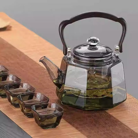 Borosilicate Glass Teapot – Heat-Resistant Transparent Teapot