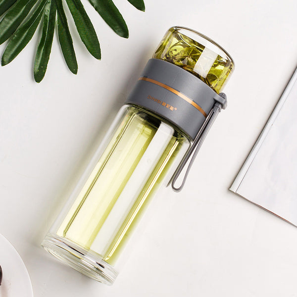 Wudy Kitchen — Wudy Glass Tea Infuser Bottle – Smart Brewing
