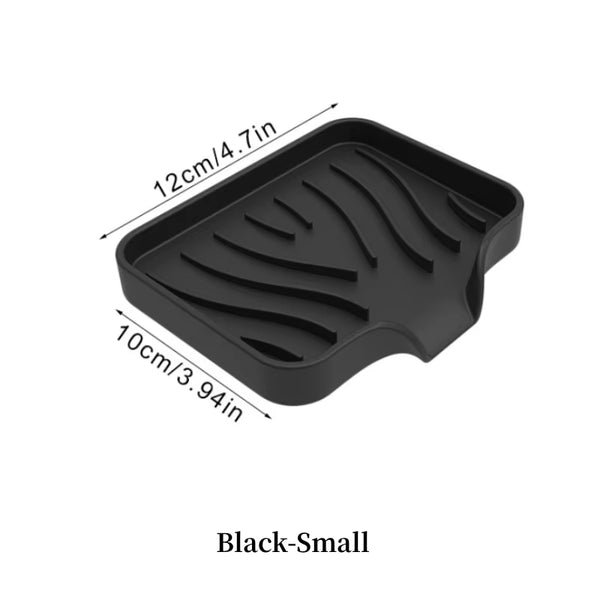 1-Pack Silicone Drain Soap Box Kitchen Bathroom Anti-Slip Sink Tray Creative Washing Table Soap Tray Free Punch Drain Rack