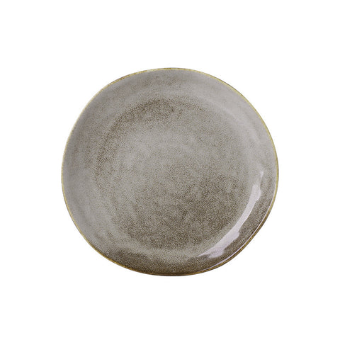 Luxury Porcelain Dinner Plate – Stone Grey Design