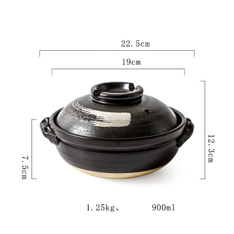 Ceramic Hot Pot with Air-Vent Lid – 900ml / 1700ml / 2800ml