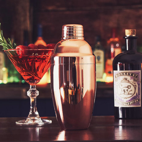 Stainless Steel Cocktail Shaker – 600ml Professional Mixer (Silver, Gold, Rose Gold, Black)