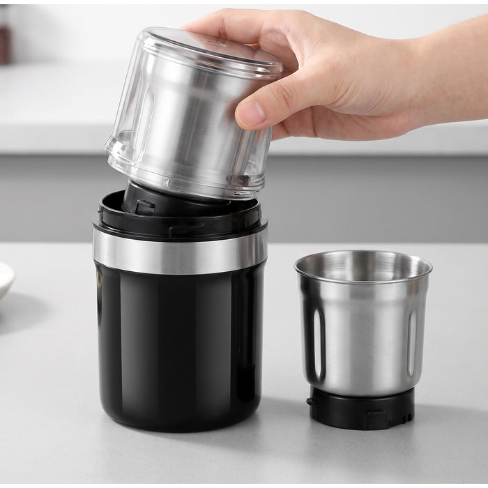 Compact electric coffee grinder with removable cup — Wudy Kitchen