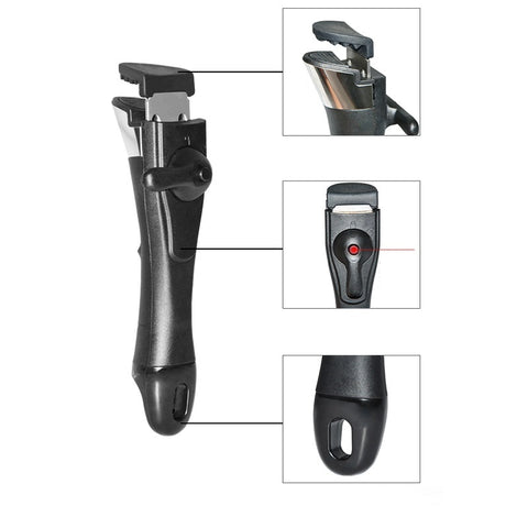 Heat-Resistant Removable Pan Handle with Clip Lock
