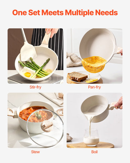 Wudy 19-Piece Maifan Stone Cookware Set | Induction Ready