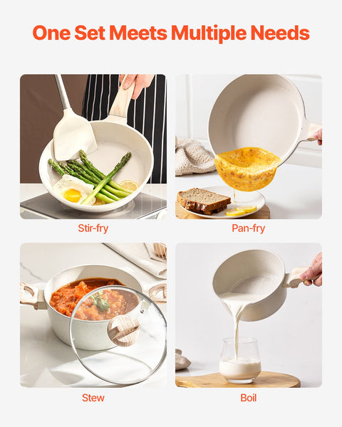 19-Piece Non-Stick Maifan Stone Cookware Collection