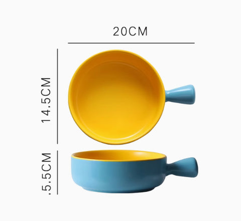 Ceramic Baking Tray – Square & Round Heat-Resistant Baking Dish