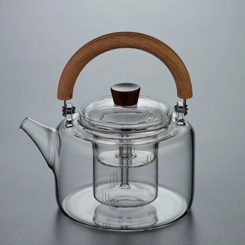 Borosilicate Glass Teapot with Filter – Heat-Resistant Modern Design