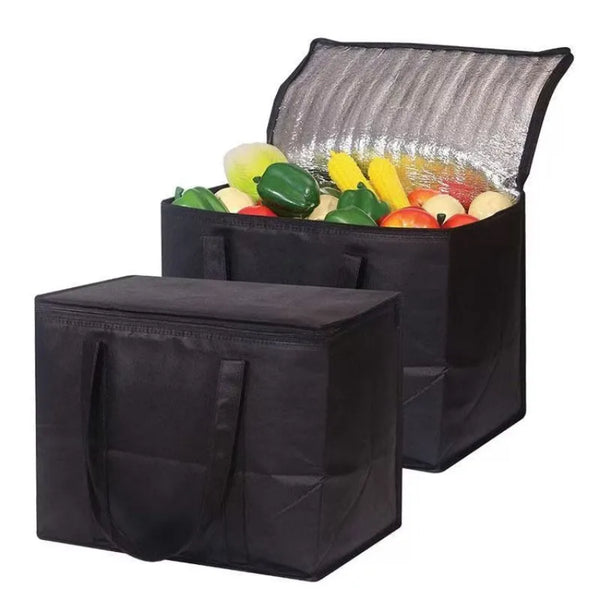 Xl/Large Insulated Bag: Keep Food Hot & Cold for Hours - Grocery Tote, Soft Cooler Bag, Pizza Warmer Lightweight & Sturdy Zipper