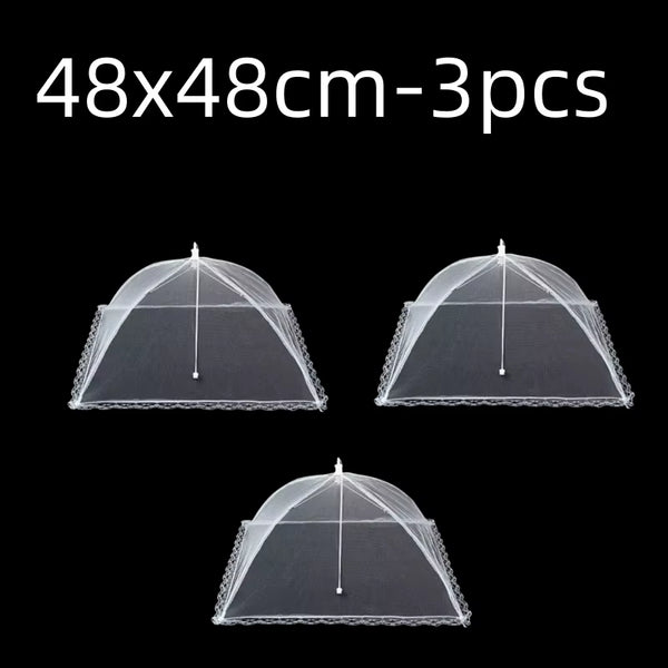 Foldable Food Mesh Cover Fly anti Mosquito Pop-Up Food Cover Umbrella Meal Vegetable Fruit Breathable Cover Kitchen Accessories
