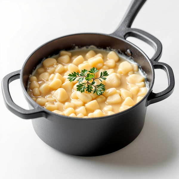 Cast Iron Uncoated Mini Milk Pot Baby Food Pot — hero shot | Wudy Kitchen