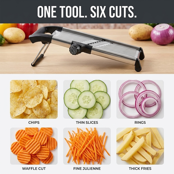 Stainless Steel Mandoline Slicer — Wudy Kitchen, image 11