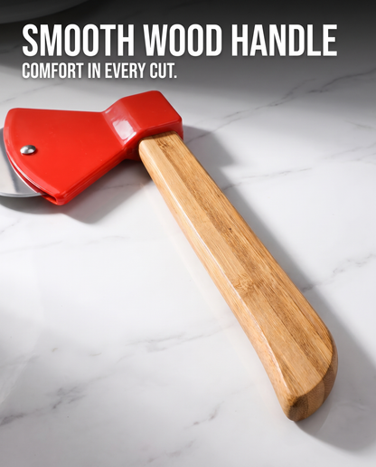 Stainless Steel Pizza Cutter with Bamboo Handle