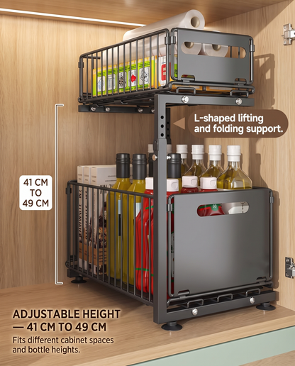 2-Tier Cabinet Organizer · 15" (38 cm)