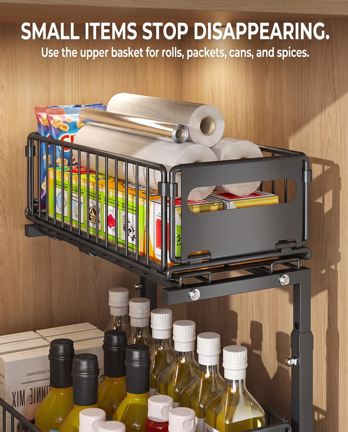 2-Tier Cabinet Organizer · 15" (38 cm)