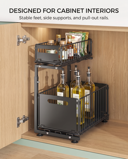 2-Tier Cabinet Organizer · 15" (38 cm)