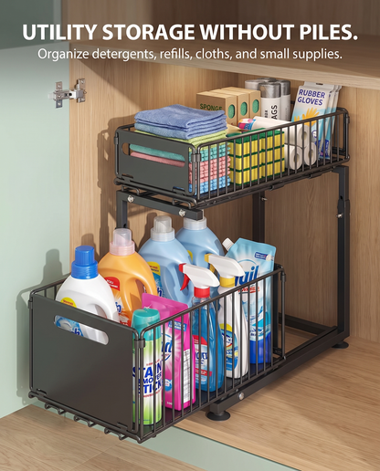 2-Tier Cabinet Organizer · 15" (38 cm)