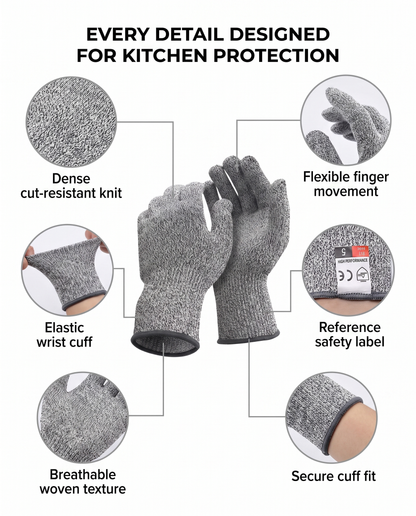 Cut-Resistant Kitchen Gloves