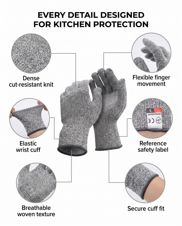 Cut-Resistant Kitchen Gloves