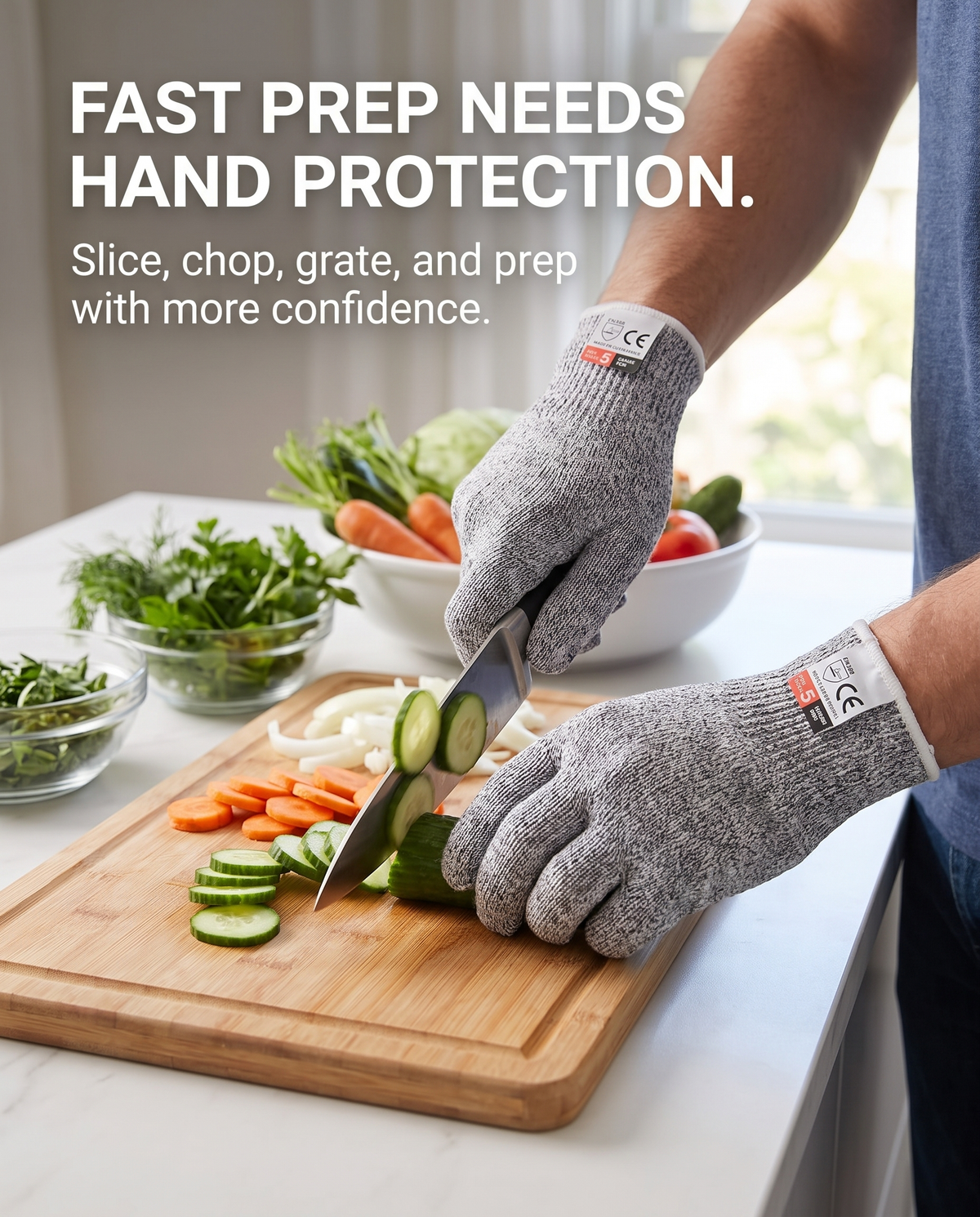 Cut-Resistant Kitchen Gloves