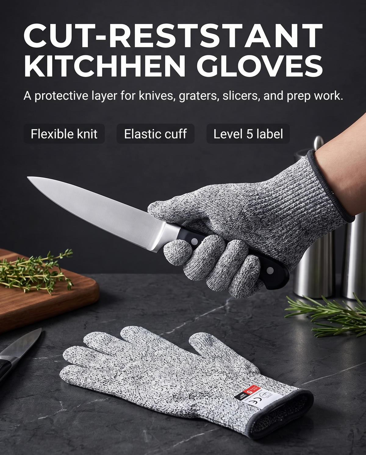 Cut-Resistant Kitchen Gloves