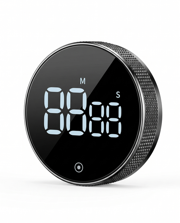 Magnetic Kitchen Timer — Black — Wudy Kitchen, image 1