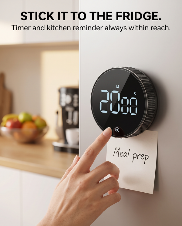 Magnetic Kitchen Timer — Black — Wudy Kitchen, image 4
