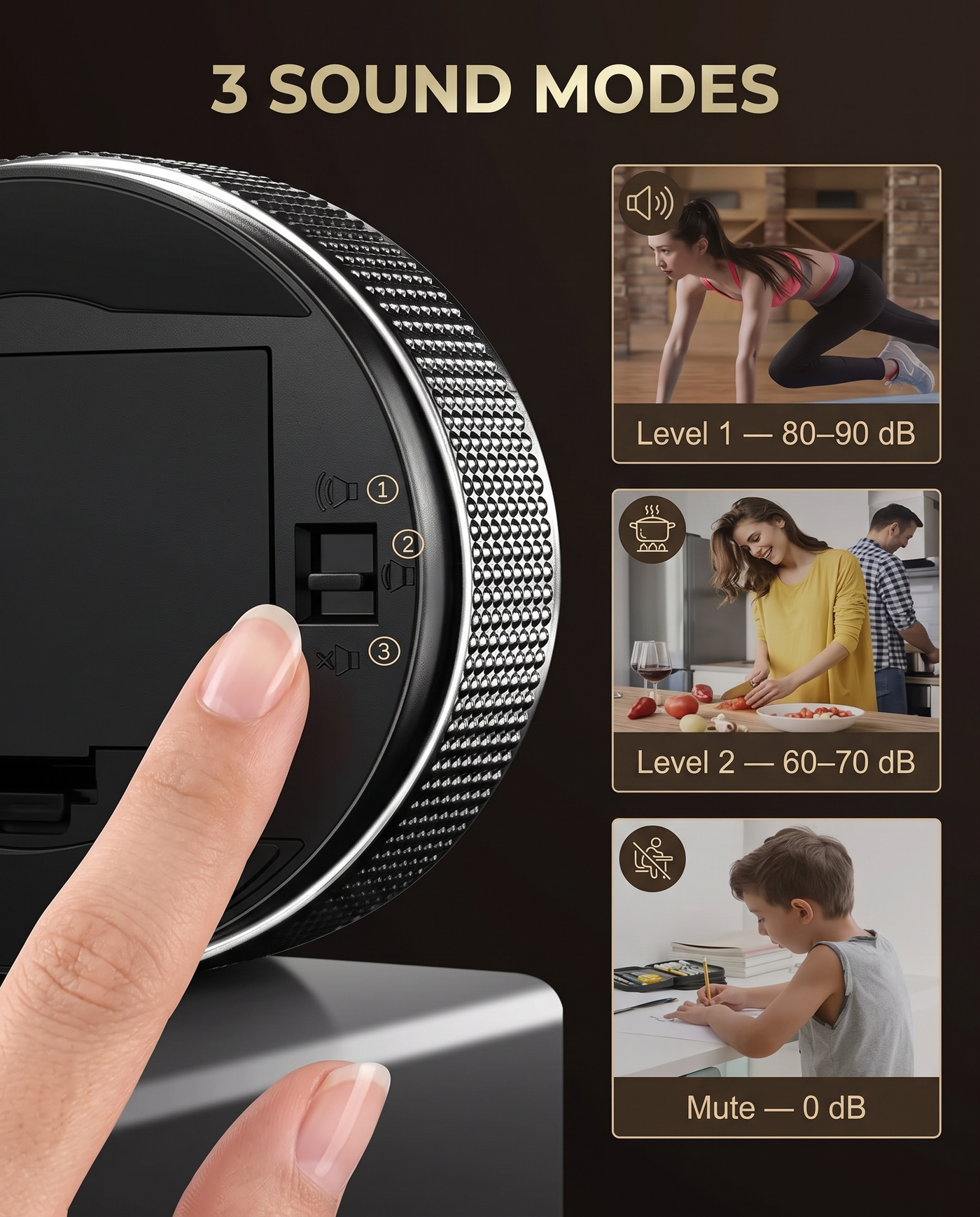 Magnetic Kitchen Timer — Black
