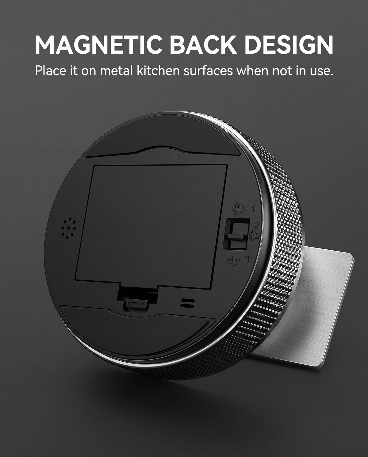 Magnetic Kitchen Timer — Black — Wudy Kitchen, image 6