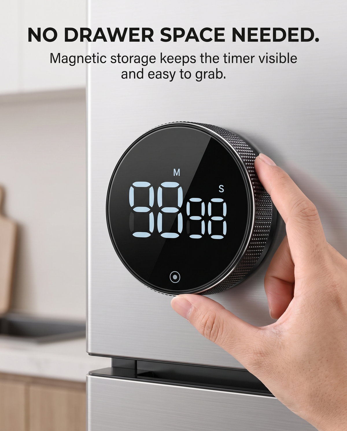 Magnetic Kitchen Timer — Black — Wudy Kitchen, image 10