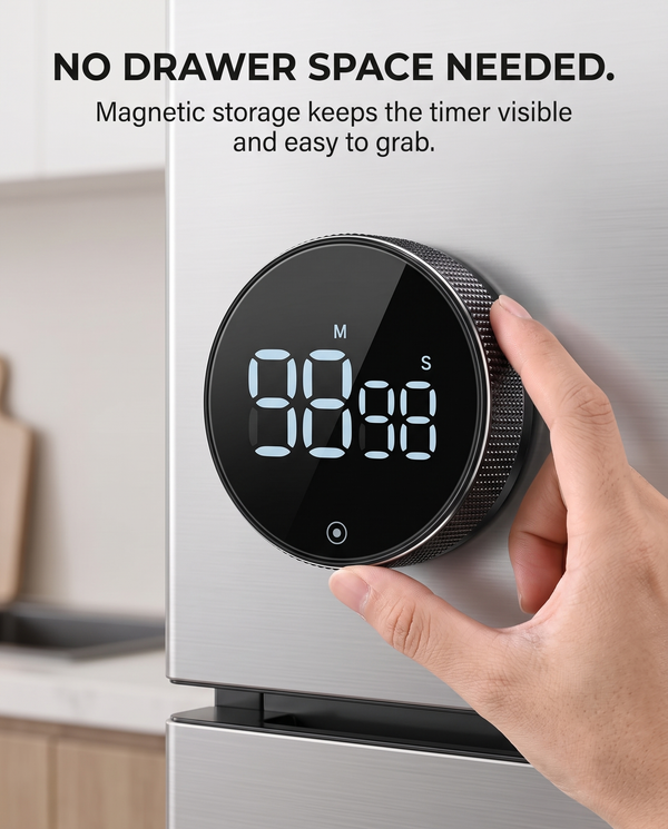 Magnetic Kitchen Timer — Black — Wudy Kitchen, image 10