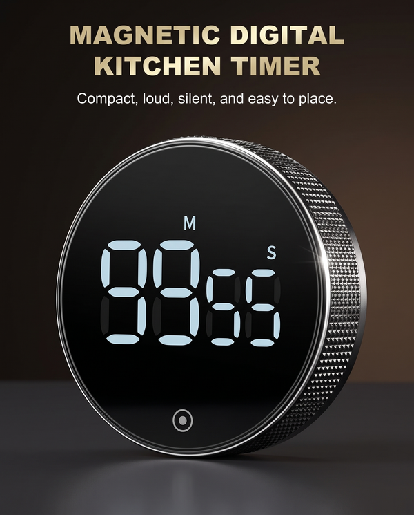 Magnetic Kitchen Timer — Black — Wudy Kitchen, image 11