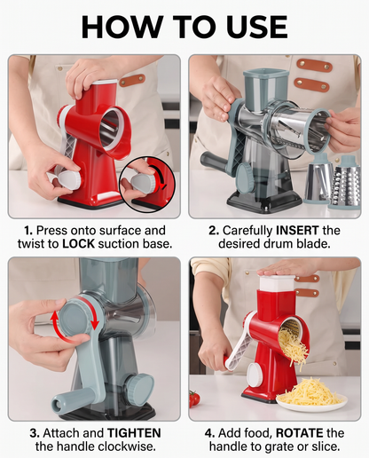 Rotary Grater · 3-in-1 — Wudy Kitchen, image 7