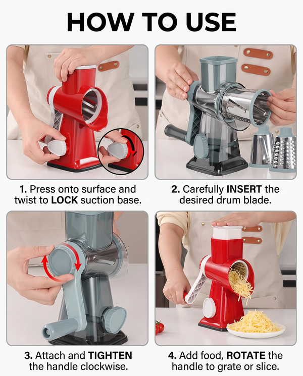 Rotary Grater · 3-in-1 — Wudy Kitchen, image 7