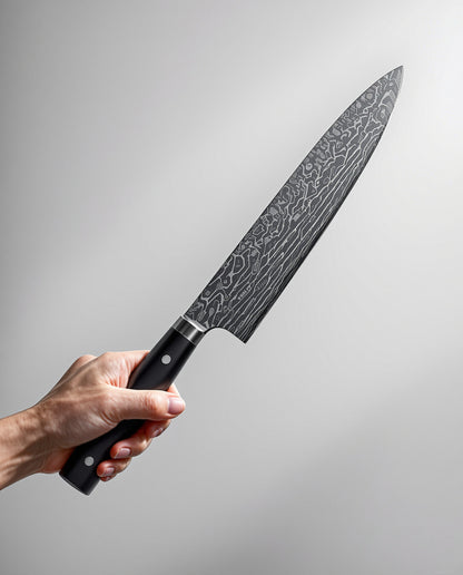 Damascus Pattern Chef Knife · 7.87" (20 cm) — Wudy Kitchen, image 6