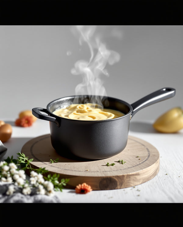 Cast Iron Uncoated Mini Milk Pot Baby Food Pot — macro shot | Wudy Kitchen