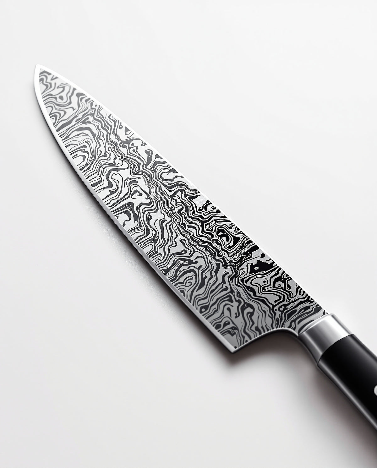 Damascus Pattern Chef Knife · 7.87" (20 cm) — Wudy Kitchen, image 3