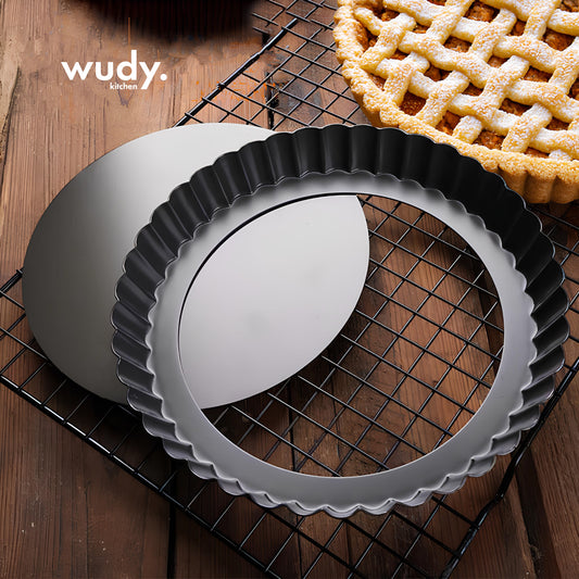 Wudy Fluted Tart & Pie Pan | Non-Stick with Removable Bottom