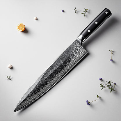 Damascus Pattern Chef Knife · 7.87" (20 cm) — Wudy Kitchen, image 4